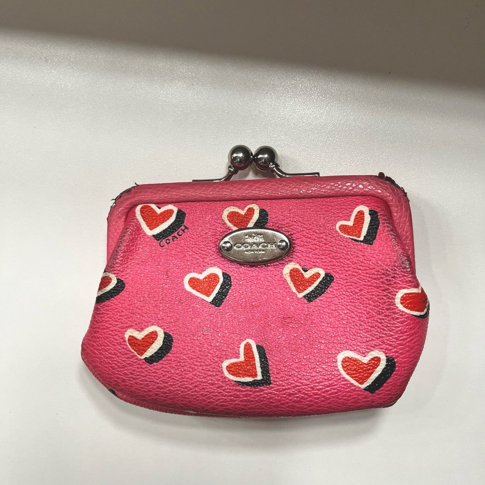 Coach Wallet with heart detailing